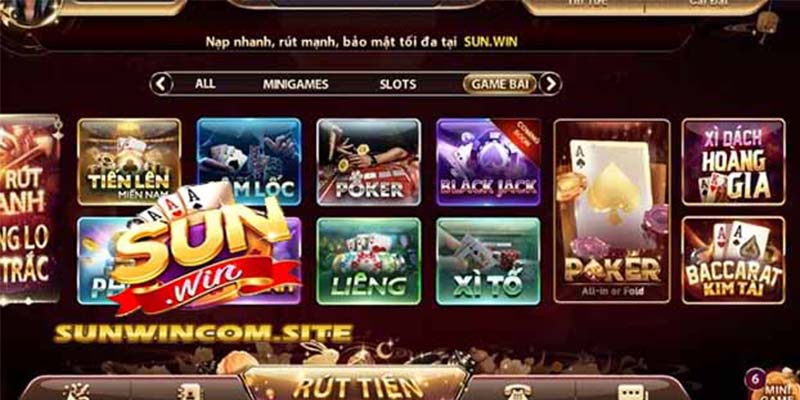 Đa dạng các game bài cho anh em thỏa sức trải nghiệm tại cổng game